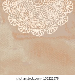 Vector template. Lacy background.