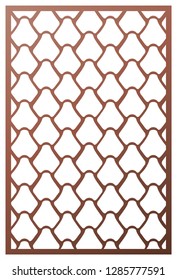Vector template laser cut panel. Inspired by Chinese and Japanese  "Fish scale" motif for decorative panel. Wall panel or partition. Reptile, snake, lizard, mermaid tail, dragon skin texture. 
