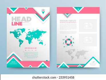 Vector template layout for brochure, magazine, flyer, booklet, cover or report in A4 size