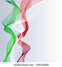 Vector template linear background with tricolor to celebrate June 2 - Italian Republic Day