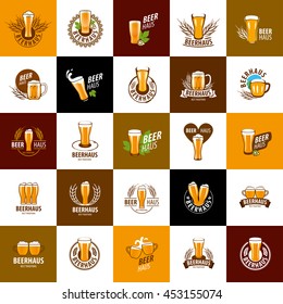 vector template logo beer glass. Vector illustration