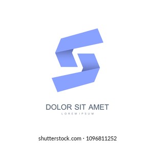 Vector Template Logo Letter S Line Design. Creative minimalism logotype symbol icon emblem