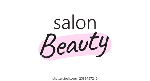 plantilla vectorial con logotipo. Belleza del salón. 