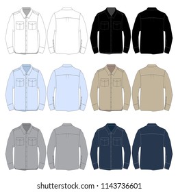 long sleeve work shirt mockup