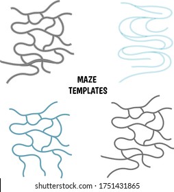 Vector template for maze paths