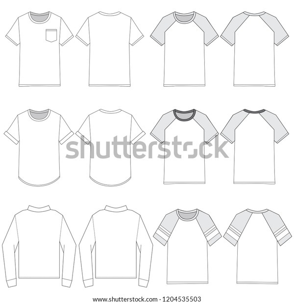 Vector Template Mens Fashion Tees Stock Vector (Royalty Free ...