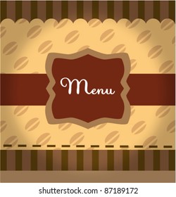 Vector template menu for coffee house