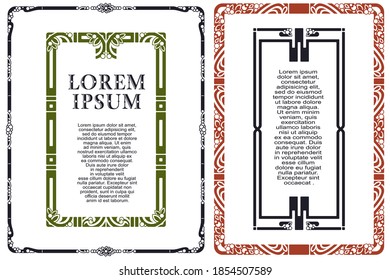 Vector template menu, flyer, invitations or greeting cards. 