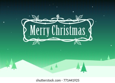 Vector template with merry christmas theme.