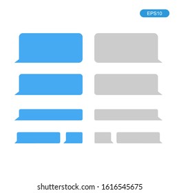 Vector template of message bubbles chat boxes icons on white background.