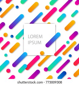 Vector template. Minimalistic cover design. Cover with geometric pattern with gradients composition. Eps10.