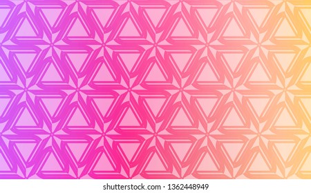 Vector template with Modern geometrical abstract pattern. Gradient color.