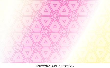 Vector template with Modern geometrical abstract pattern. Gradient color.