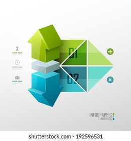 Vector template in modern style. For infographic and presentation