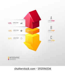 Vector template in modern style. For infographic and presentation