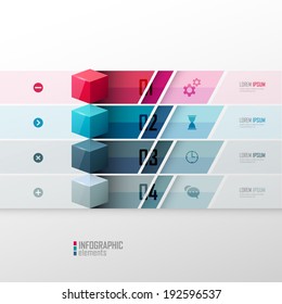 Vector template in modern style. For infographic and presentation