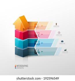 Vector template in modern style. For infographic and presentation