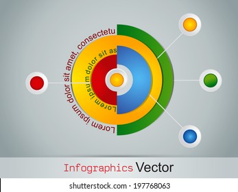 Vector template in modern style. For infographic and presentation