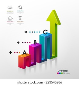 Vector template in modern style. For infographic and presentation