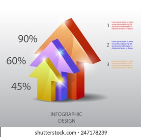 Vector template in modern style. For infographic and presentation