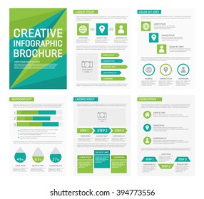 Vector template for multipurpose presentation slides with graphs and charts. 