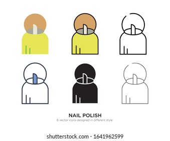 Vector template for nail polish design 
