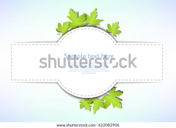 Vector Template Natural Banner Oak Leaf Stock Vector Royalty Free
