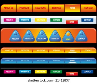 Vector Template navigation bar