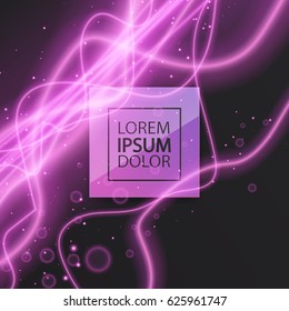 Vector template with neon colorful lines and space for text, you can use for for poster,banner,cover etc