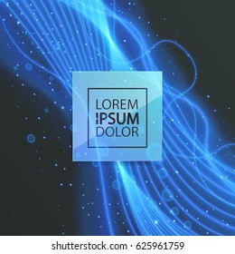 Vector template with neon colorful lines and space for text, you can use for for poster,banner,cover etc