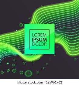 Vector template with neon colorful lines and space for text, you can use for for poster,banner,cover etc