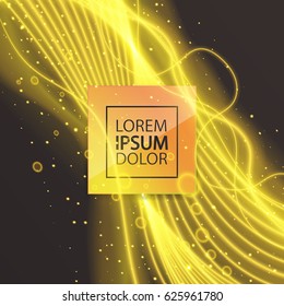 Vector template with neon colorful lines and space for text, you can use for for poster,banner,cover etc