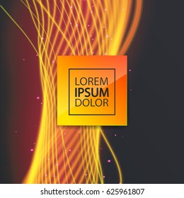 Vector template with neon colorful lines and space for text, you can use for for poster,banner,cover etc
