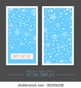 Vector template of New Year greeting card