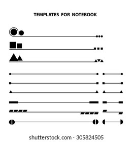 Vector template for notebook