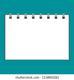 Vector template of notebook or sketchbook