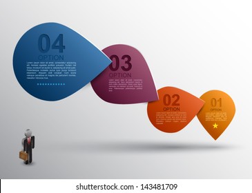 Vector template with number for business concept. Can use for brochure object, Mini info graphic