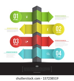 Vector template with number options for business concepts  / can use for info-graphic / advertising printing / website / modern template / education template / business brochure /  system diagram