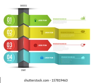 Vector template with number options for business concepts / can use for info-graphic / advertising printing / website / modern template / education template / business brochure / system diagram 