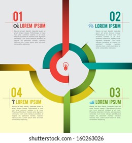 Vector template with number options for business concepts / can use for info-graphic / advertising printing / website / modern template / education template / business brochure / system diagram 