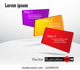 vector template numbered colorful banners with place for text