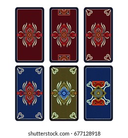 Vector template ornament for Tarot and playing cards
