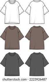 vector template Oversized shirt for men