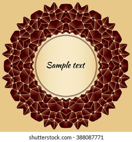 Vector template packaging coffee, label, banner, branding. Abstract background with design element - mandala.