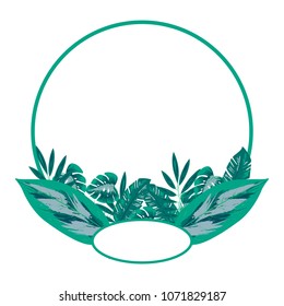 Vector Template Palm Leaves Fern Leaves 