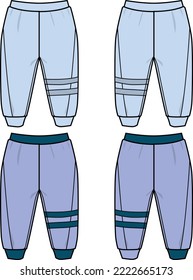 pantalones de plantilla vectorial para niños de 6 a 12 años