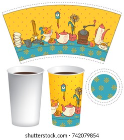paper cup design layout
