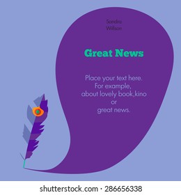 Vector template with pen and place for your headline and text, modern banner