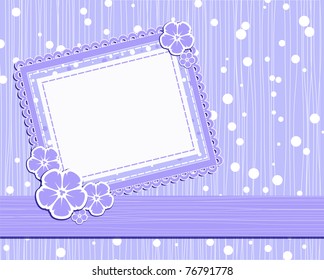 vector template photo card for scrapbook
