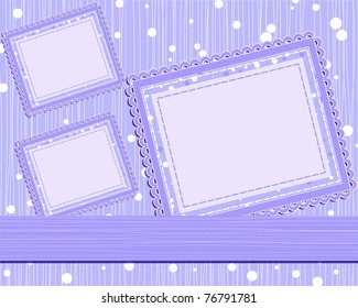 vector template photo card for scrapbook